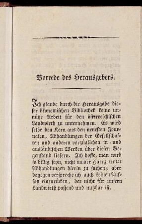 Vorrede des Herausgebers.