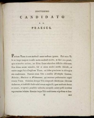 Doctissimo Candidato S.D. Praeses.