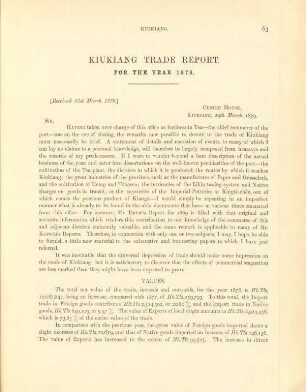 Kiukiang trade report