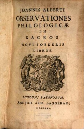 Observationes philologicae in sacros Novi Foederis libros