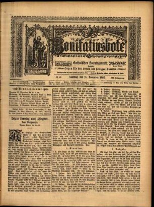 Erste Ausgabe vom Sonntag, den 26. November 1905.