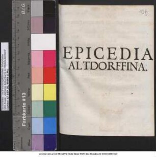 Epicedia Altdorffina