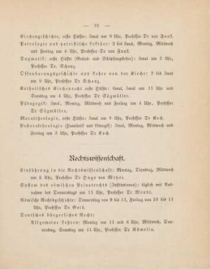 13-15, Rechtswissenschaft