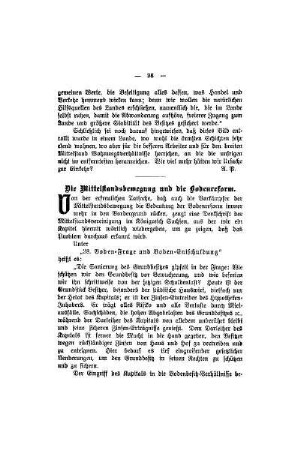 Die Mittelstandsbewegung und die Bodenreform