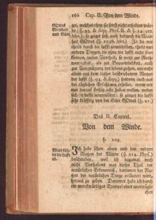 II. Capitel. Von dem Winde