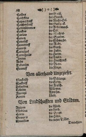 Von Landschafften und Städten.