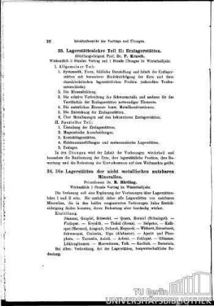 34. Die Lagerstätten der nicht metallischen nutzbaren Mineralien