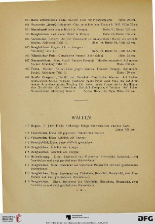 Waffen (Nr. 110-125)