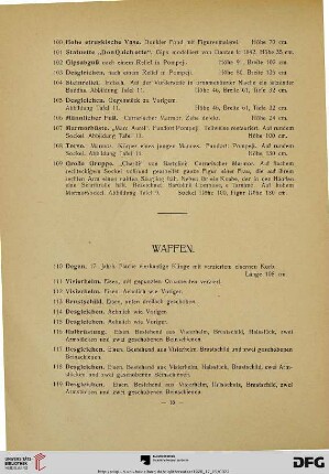 Waffen (Nr. 110-125)