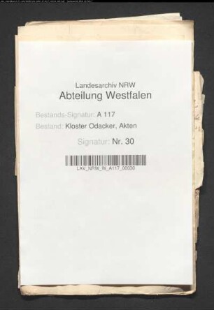 Darlehen von 1550 Rtlr. des Johann Zeppenfeld zu Saalhausen.