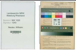 Entnazifizierung Wilhelm Neulen , geb. 10.11.1896 (Landwirt)