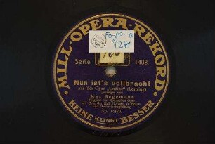 Nun ist's vollbracht : aus der Oper "Undine" / (Lortzing)