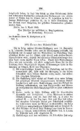 Dauer der Schulpflicht : [V. Elementarschulwesen]