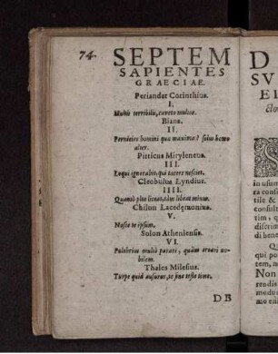 Septem Sapientes Græciæ
