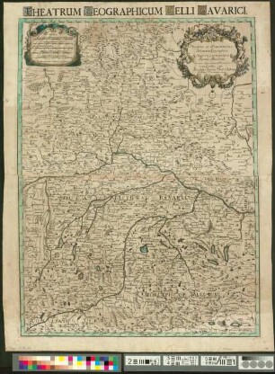 Theatrum Geographicum Belli Bavarici : Novissima ac Accuratissima Delineatio Geographica Superioris et inferioris Ducatûs Bavariae Unacum adjacentium Provinciarum Limitibus