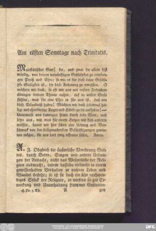 Am eilften Sonntage nach Trinitatis.