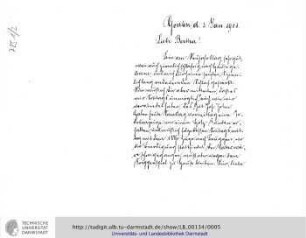 Brief vom 03.01.1903