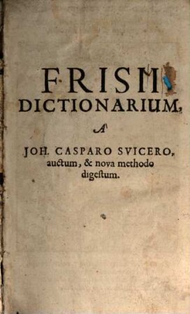 Dictionarium bilingue : latino-germanicum et germanico-latinum
