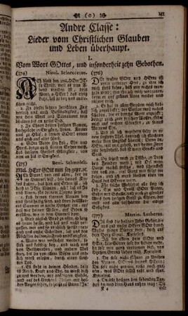 I. Vom Wort Gottes, und insonderheit zehn Gebothen.