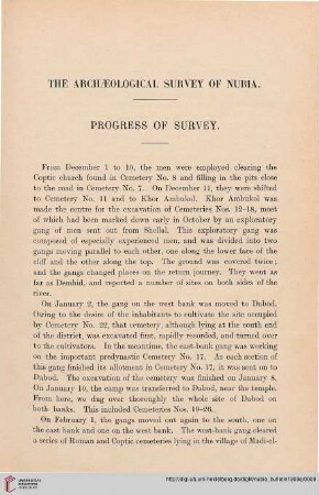 2.1907/08: The archaeological survey of Nubia : progress of survey