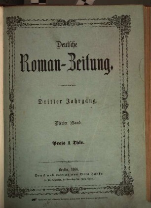 Deutsche Roman-Zeitung. 1866,4 = Jg. 3