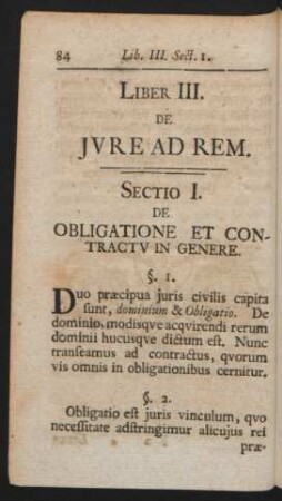Sectio I. De Obligatione Et Contractu In Genere