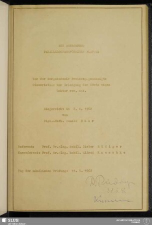Zur Berechnung parallelogrammförmiger Platten