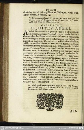 Caput LXVIII. Equites Aueri