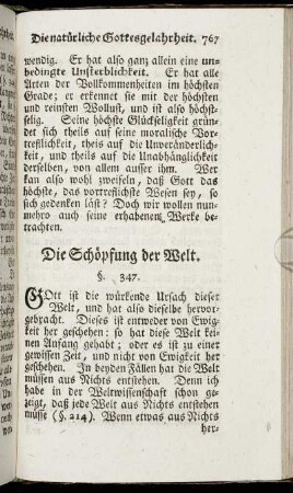Die Schöpfung der Welt.