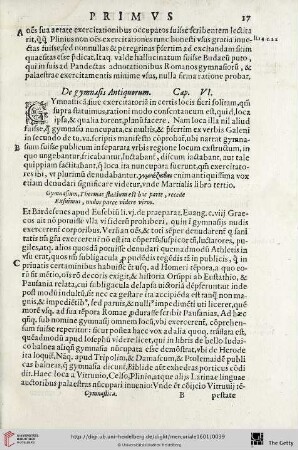 Cap. VI.: De gymnasis Antiquorum