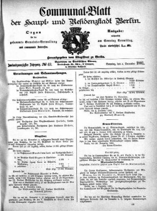 1881,49: No. 49, 4. Dezember 1881
