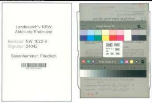 Entnazifizierung Friedrich Saxenhammer , geb. 30.12.1906 (Werkzeugmacher)