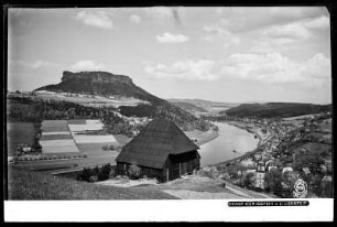 Blick auf Stadt Königstein und Lilienstein