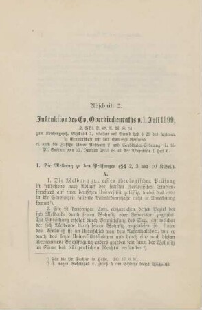 Abschnitt 2. Instruktion des Ev. Oberkirchenraths ...