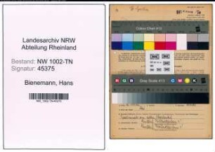 Entnazifizierung Hans Bienemann , geb. 31.07.1907 (Fahrer)