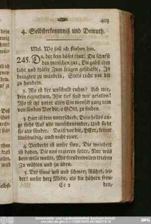 4. Selbsterkenntniß und Demuth.