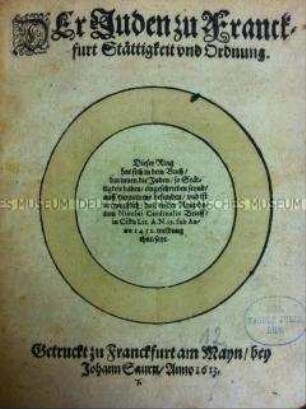 Ordnung für die Juden der Stadt Frankfurt am Main