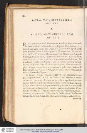 61. Fla. Val. Severus Rom. Imp. LXI. & 62. Gal. Maximinus II. Rom. Imp. LXII.