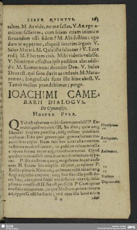 Joachimi Camerarii Dialogus De Gymnasiis