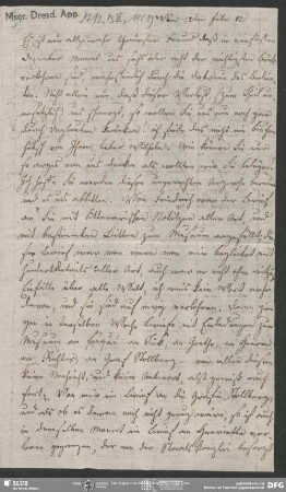 Eigenh. Brief von Dorothea von Schlegel an August Wilhelm von Schlegel, Wien, 22.02.1812
