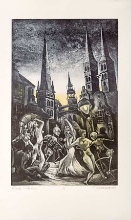 Grafik "Lübecker Totentanz" (Jürgen Grenzemann)