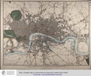 Cary's New Plan Of London And Its Vicinity. London: Cary, 1822