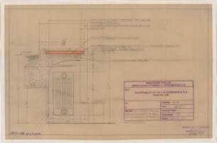 I.G.-Farben, Frankfurt/Main Verwaltungsgebäude: Mittelhalle: Fensterbretter in der Ausstellungshalle, Schnitt 1:5