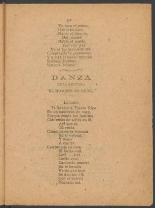 Danza de la zarzuela "El hombre es débil."