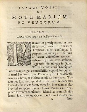 Isaaci[i] Vossi[i] De Motu Marium Et Ventorum. Liber