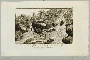 Der Amselfall im Amselgrund bei Rathen in der Sächsischen Schweiz
