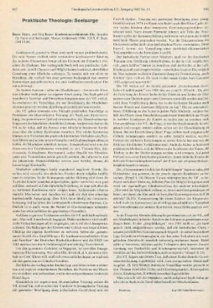 847-848 [Rezension] Beyer, Beate, Konfessionsverbindende Ehe