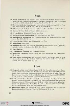 Zinn (Nr. 448-461)