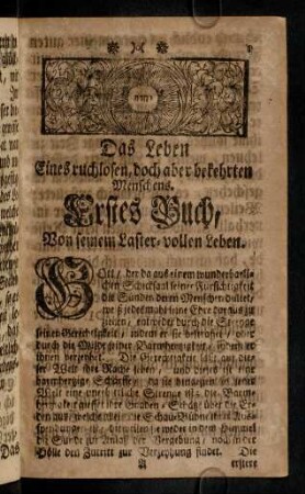 1-314, Das Leben Eines ruchlosen, doch aber bekehrten Menschens.