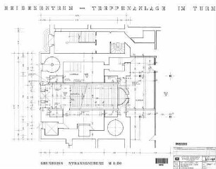 Stuttgart Hbf: Reisezentrum -Treppenanlage Turm Empfangsgeb. Turm